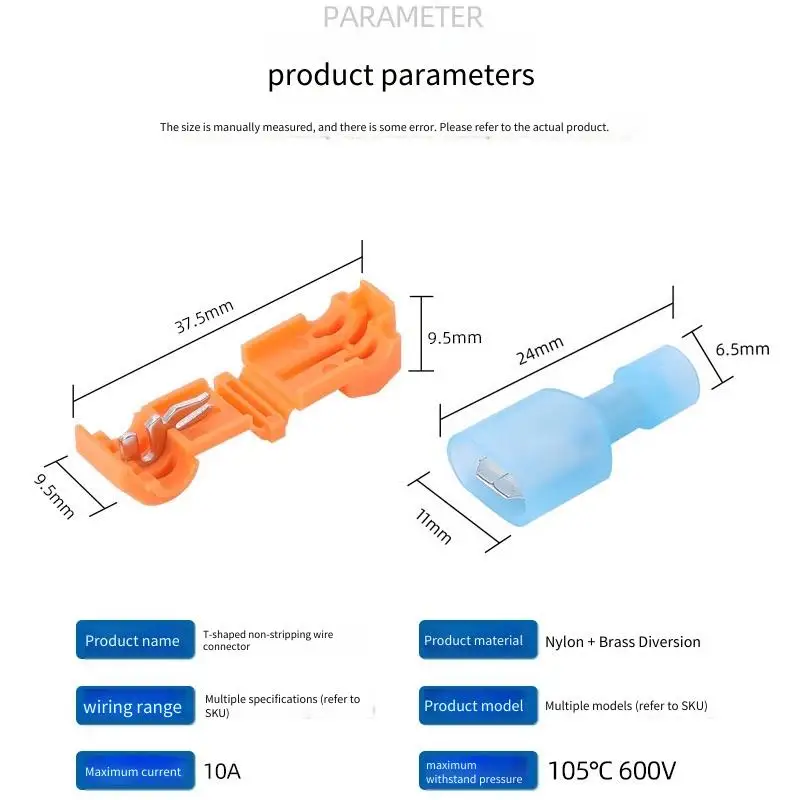 T-Type Break-Free Downlight Terminal Block Truck Connector Fast Wire Splitter Clip - Efficient Cable Management Solution