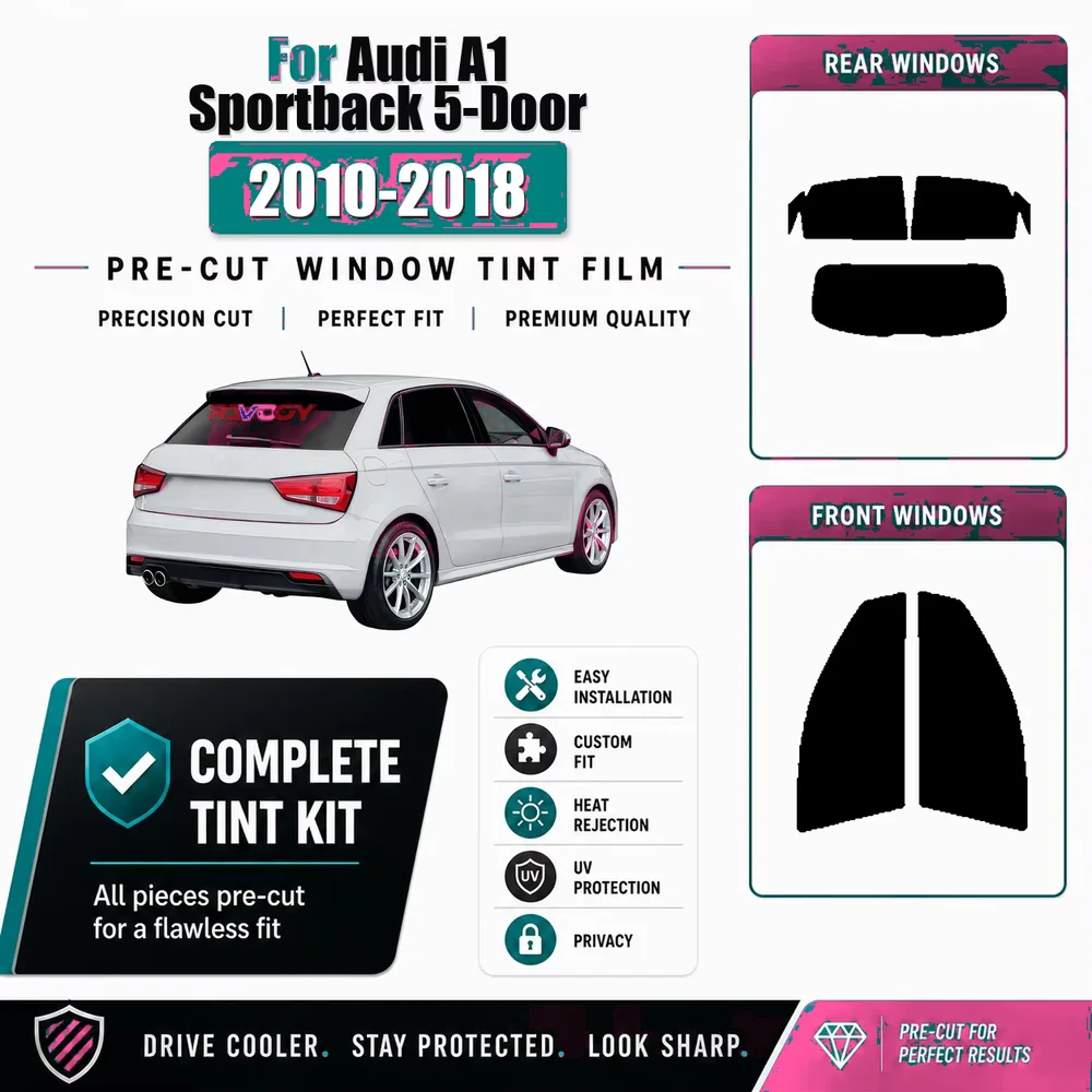 Premium Precut Window Tint Kit Front Rear Windows Rear Windshield For Audi A1 Sportback 5-Door 2010-2018 Nano Ceramic Film