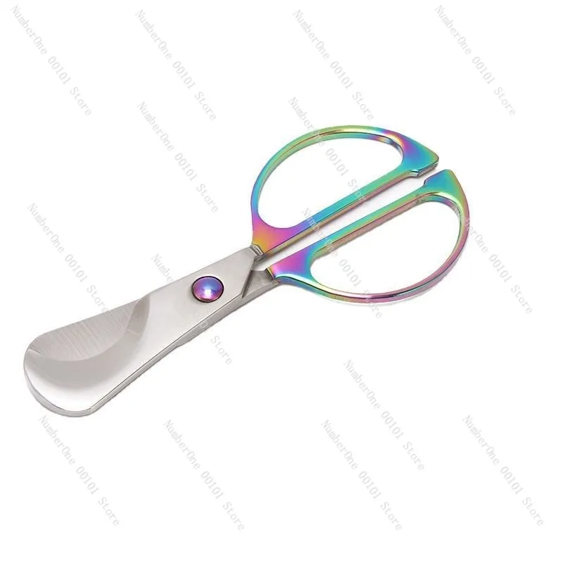 Titanium-Coated Cigar Cutter, Handle-Type Cigar Knife for Luxury Smoking Experience,Simple and Elegant Cigar Cutter,High-Quality