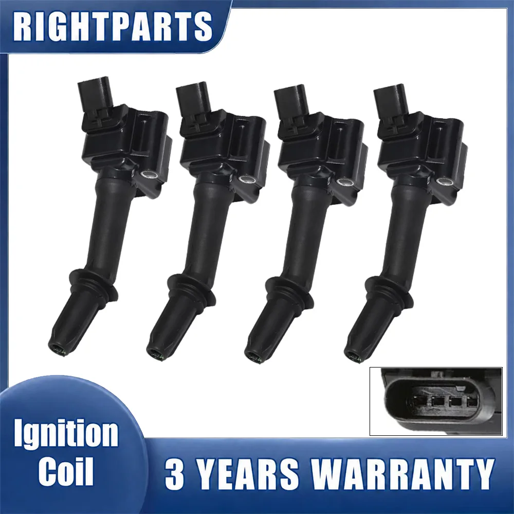 4Pcs 12635672 55569253 UF802 Ignition Coil For Buick Encore Chevrolet Cruze Equinox Malibu Volt GMC Terrain 2016-2022 1.4T 1.5T