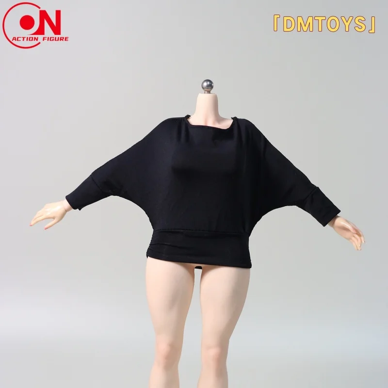 DMTOYS DF095 1/6 Scale Female Batwing Sleeve Boat Neck Dress Skirt Clothes Model Fit 12inch Action Figure Dolls