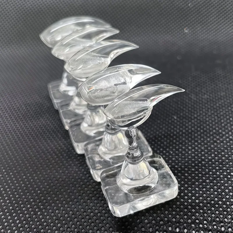 2026 Neu: 10 Stück ultralange, transparente, mattierte, glitzernde Kunstnägel mit Farbverlauf, minimalistische Nude-Kunstnägel, schlicht und elegant. – Detail 5