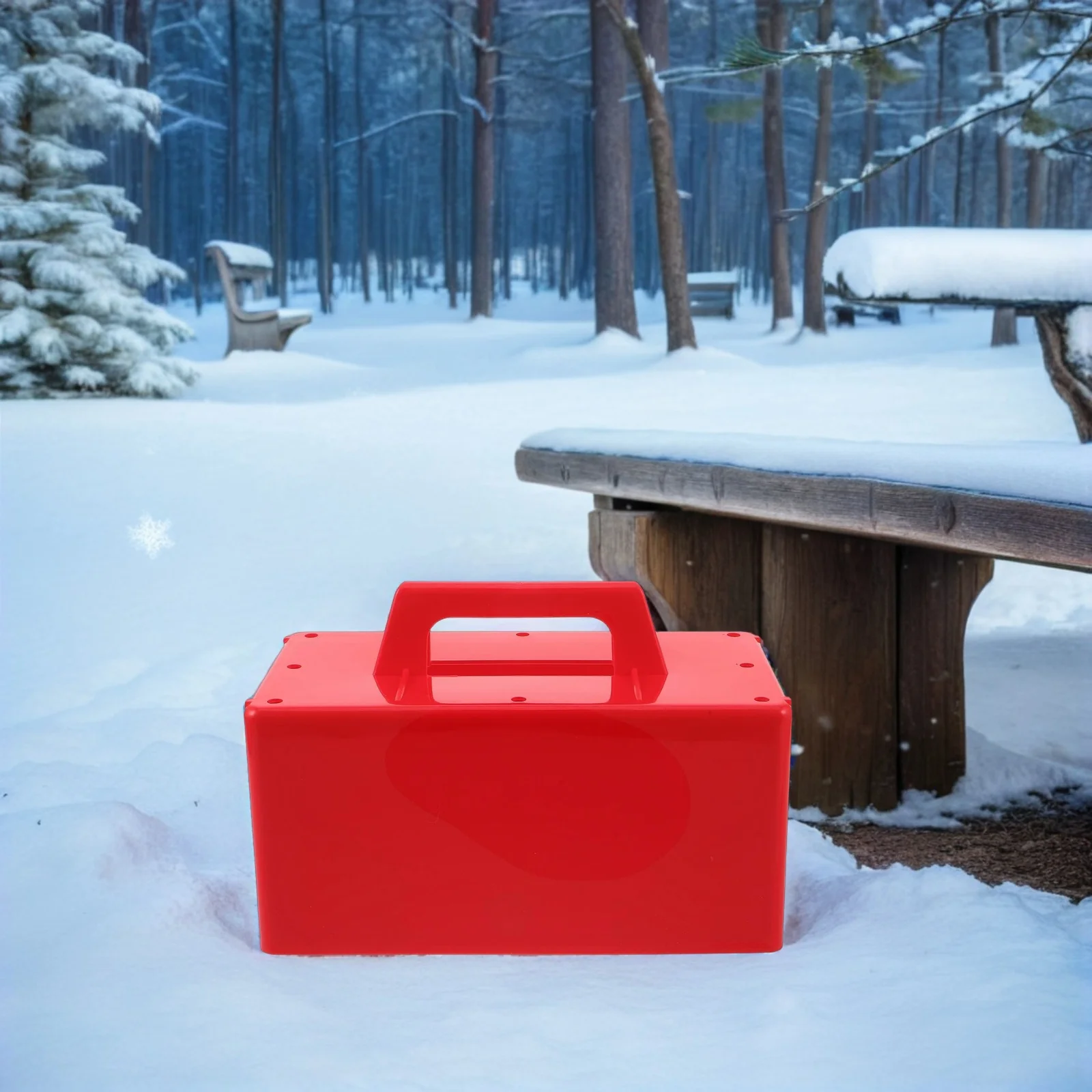 1pcs Snow Brick Maker Mold Red Durable Plastic Easy Release For Kids Outdoor Sand Castle Winter Snow Beach Play
