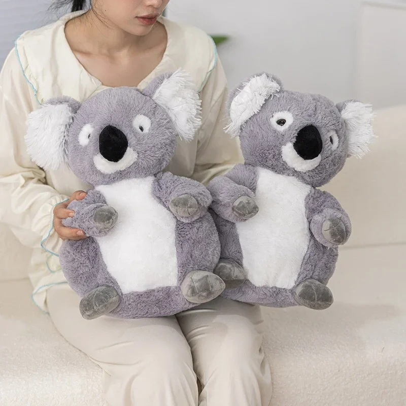 

Cartoon Realistic Koala Plush Toy Cute Cuddly Stuffed Grey Koala Doll Soft Wildlife Animal Birthday Gift Home Decor