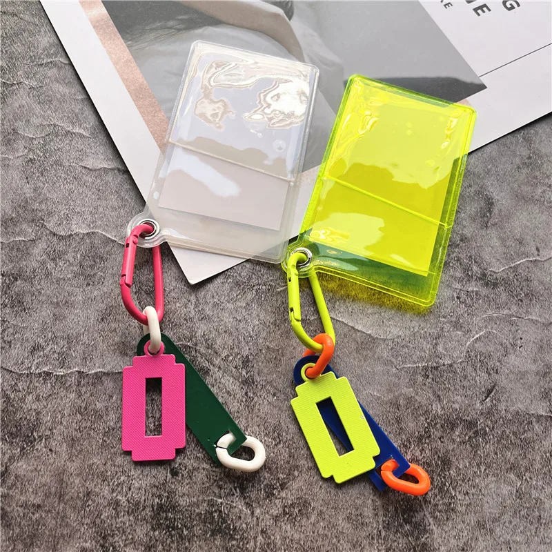 Lanyard with Door Credencial Girl Heart Rope for Cards Color Transparent Card Holder Pendant Upgrade Keychain Bags Decorate