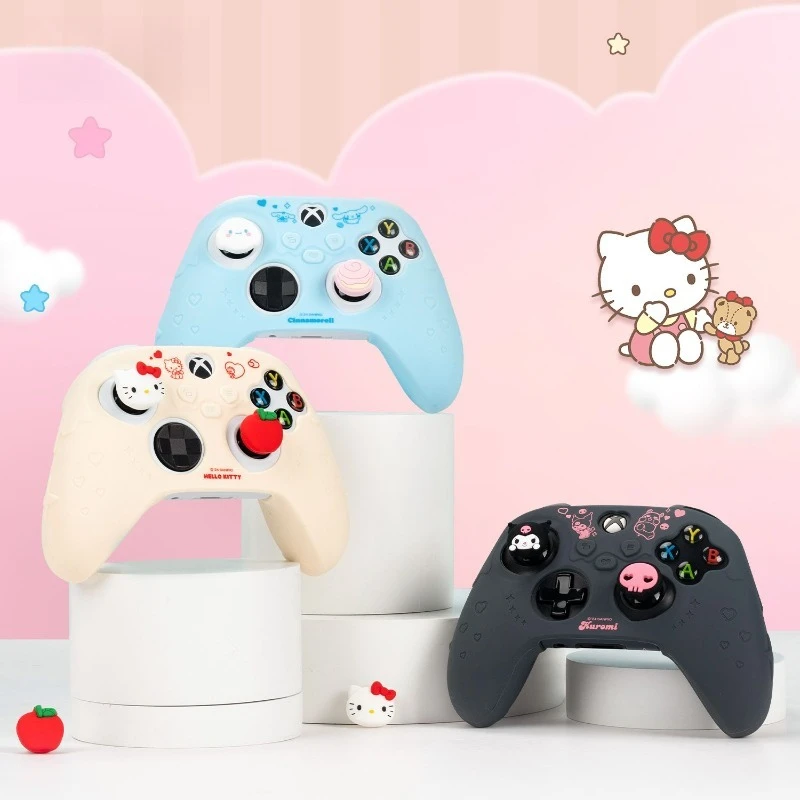 

Anime Sanrio for Controller Protective Case NS PRO Silicone Cover PS5 Controller Cover Sanrio Kuromi Hello Kitty Themed Gaming
