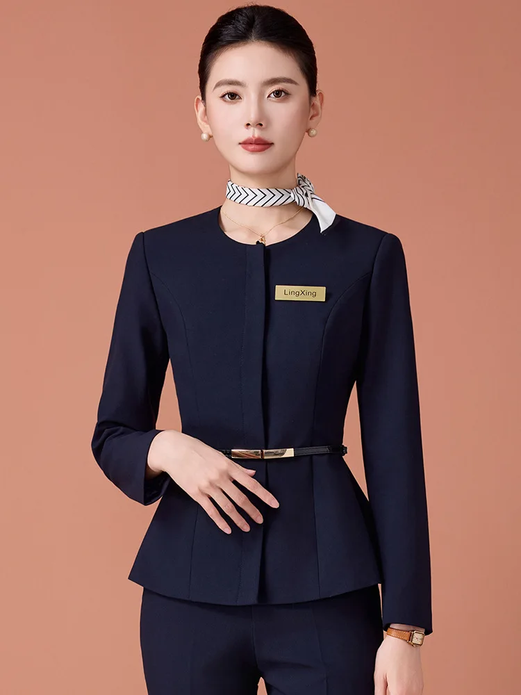 Gray Blazer for Women Professional Slim Fit Interview Petite High-end Suit Formal Outfit Spring Autumn Workwear