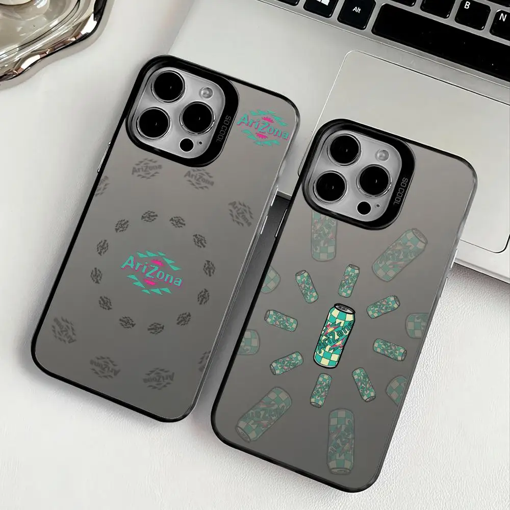 Funda para Teléfono Vaporwave Arizona Iced Tea para iPhone 17 16 15 14 13 12 11 Pro Max Air, Multicolor, Mate, Láser, Metálica, Aurora