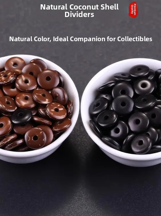 

l nut ell Sp Beads Bla Brown Bracelet Accories Buddhist Star Moon Pearl Separators DIY Faion Jewelry