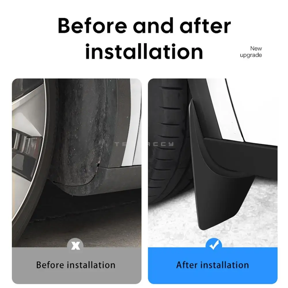 Tesla Model Y 3 Per Tesla Model Y 3 paraspruzzi ruota auto paraspruzzi paraspruzzi parafango anteriore posteriore nuovo aggiornamento protezione