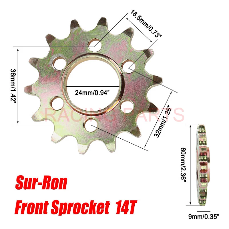 Motorcycle Accessory 14T Front Chain Sprocket For Surron Sur Ron Sur-Ron X S Light Bee Lightbee Iron