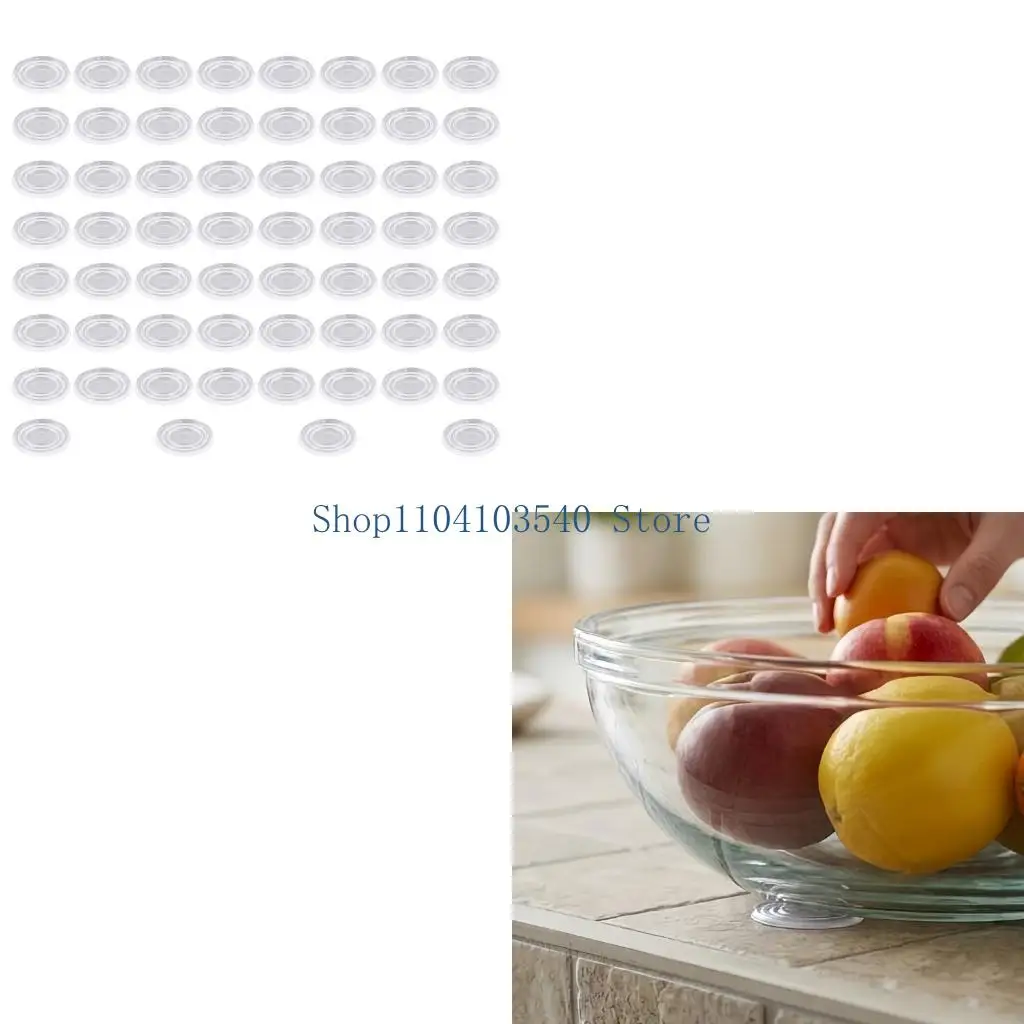 02DC 60Pack Auto Adhesive Rubber Feet Pad Transparents Bumper Door Buffer Pad