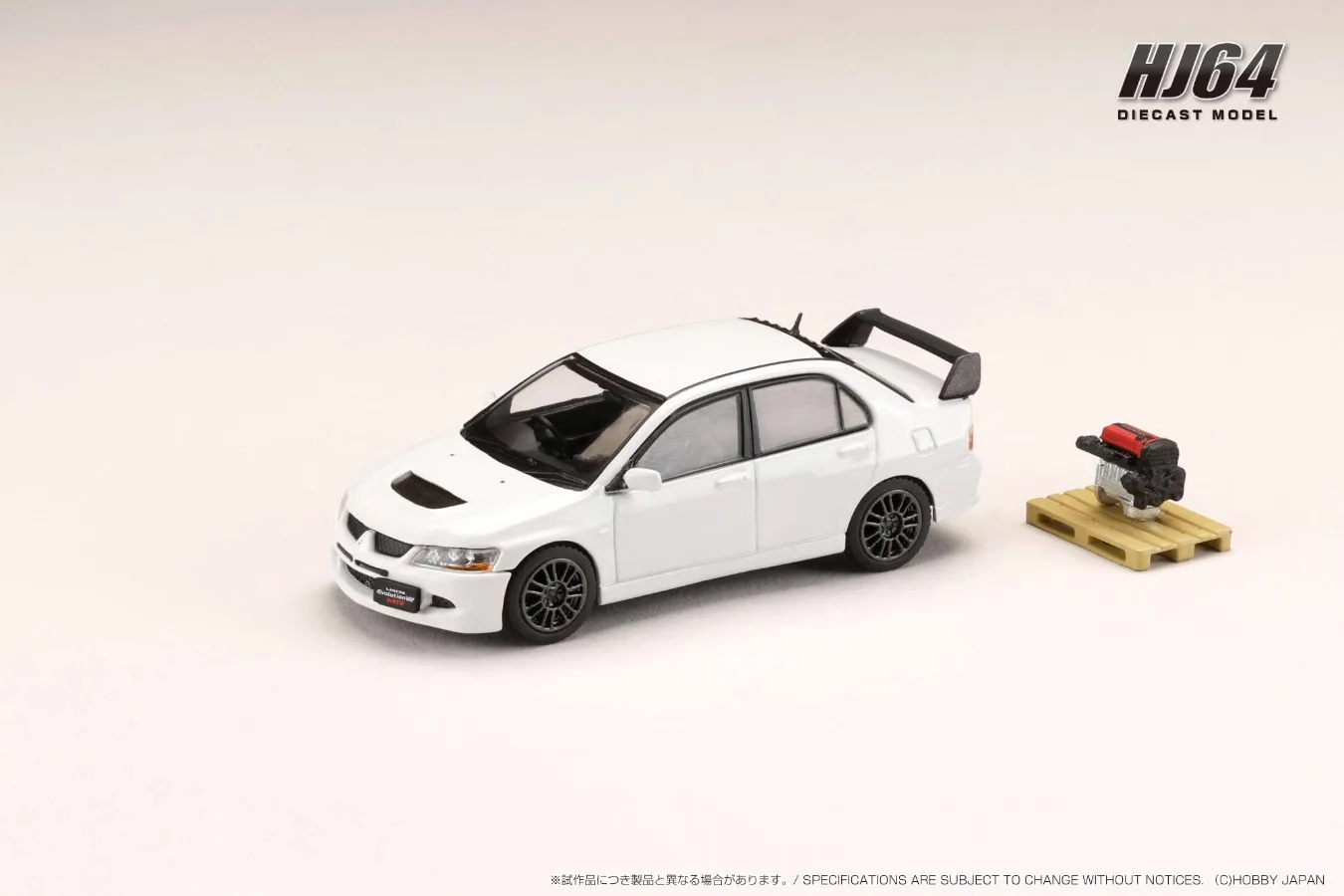 Diecast 1/64 Size Mitsubishi EVO 8 MR Evolution Model Car Mitsubishi Alloy Model Collection Display Hobby Original Box