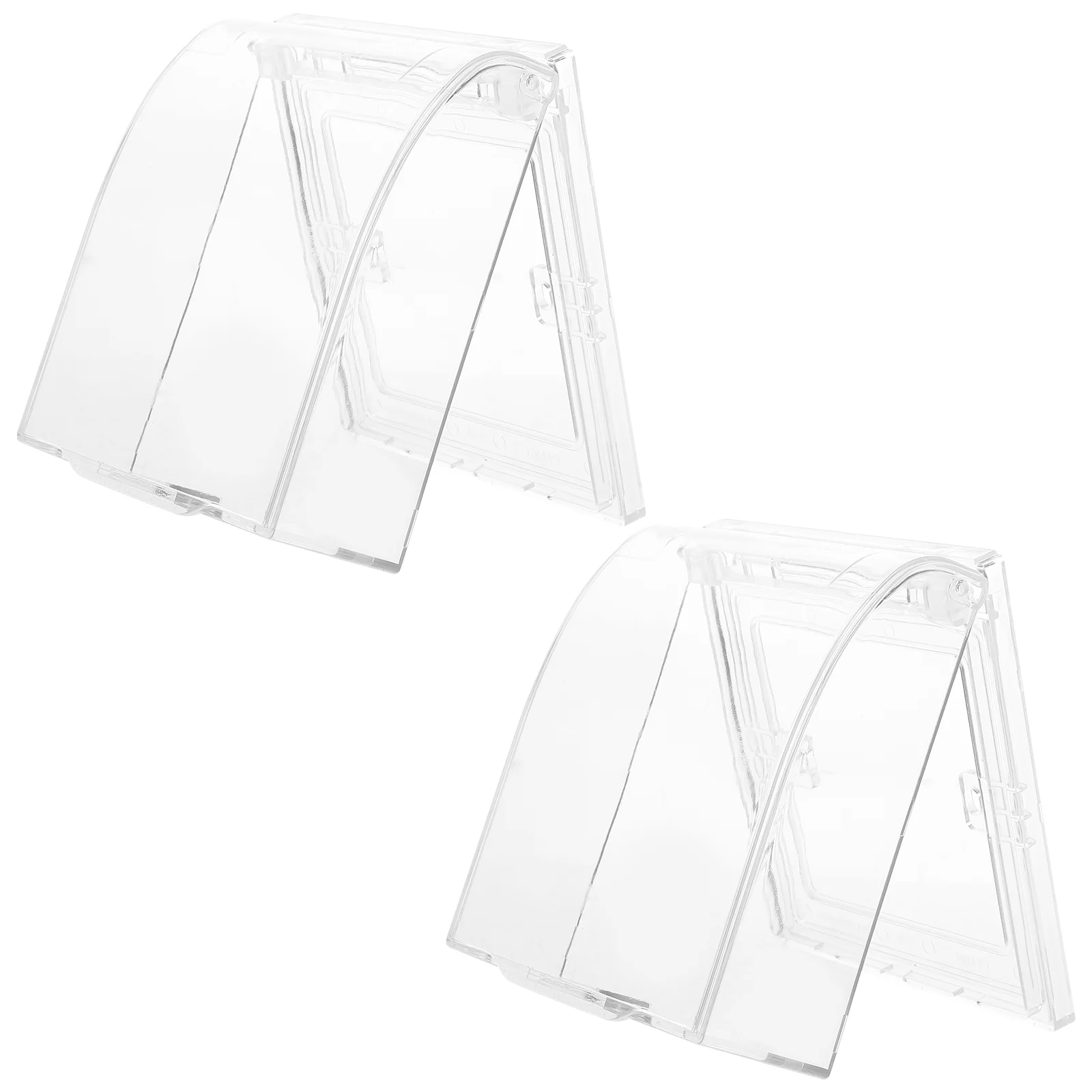 2 Pcs Transparent Safety Socket Cover Electric Outlet Protectors Child Proof Babyproof Wall Guard Anti Shock Waterproof