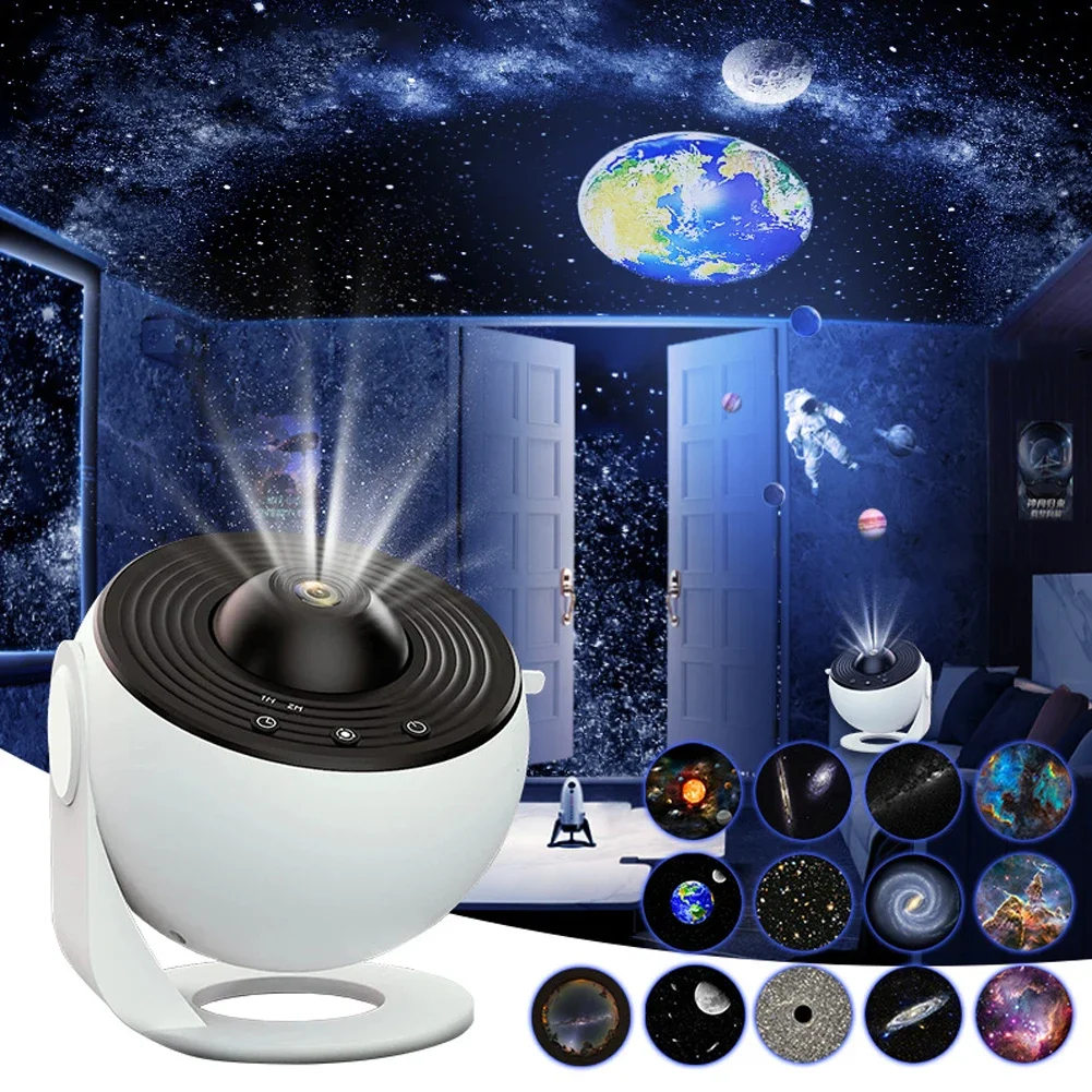 Customizable Night Light Galaxy Projector Starry S Rotate Planetarium Lamp For Kids Bedroom Valentines Day Gift