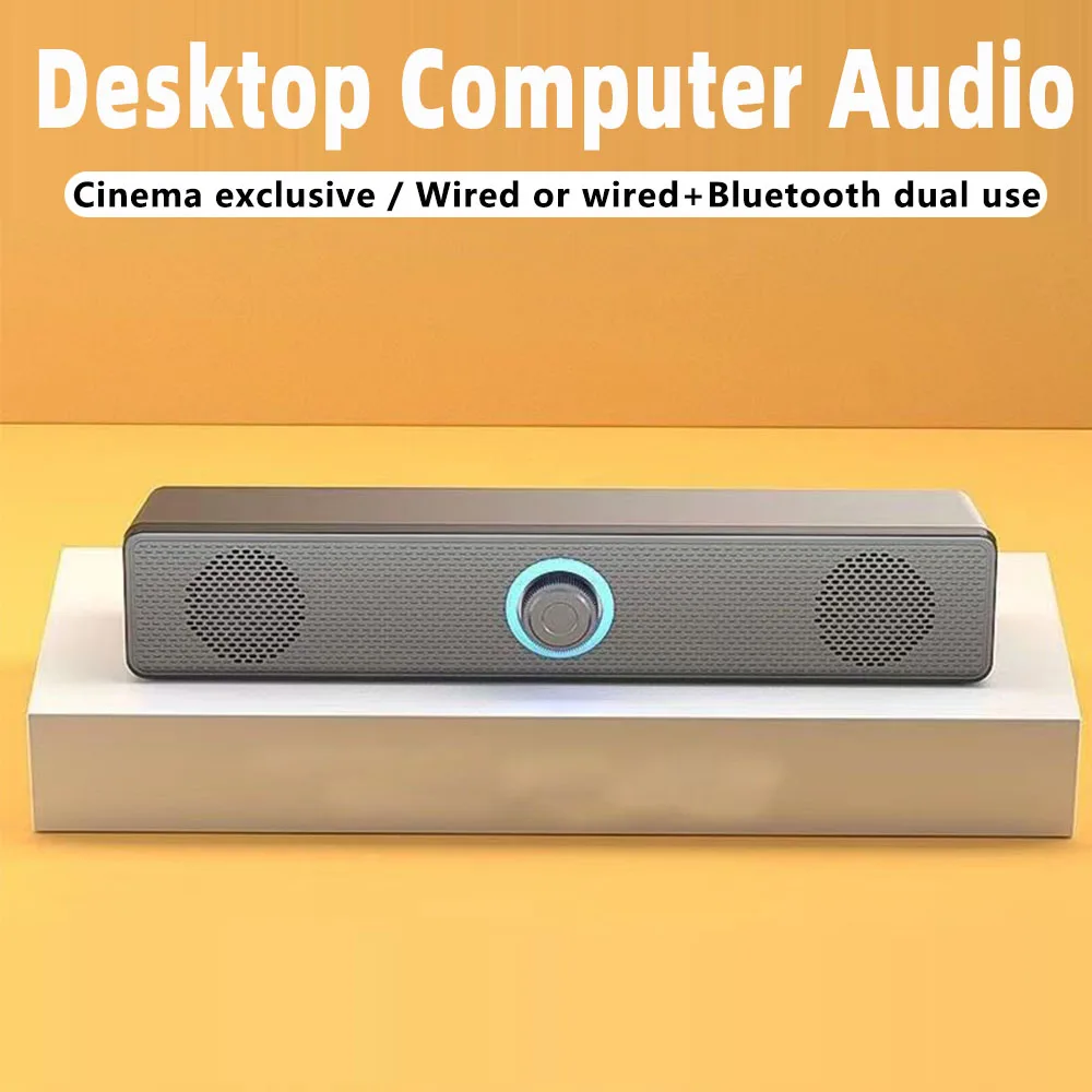 PC Soundbar Wired and Wireless Bluetooth Speaker USB Powered