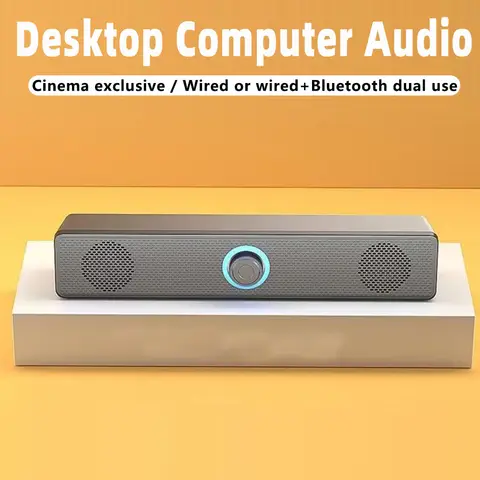 PC 유선 및 무선 블루투스 스피커, USB 전원 사운드바, TV PC 노트북 게임용, 홈 시어터 서라운드 오디오 시스템