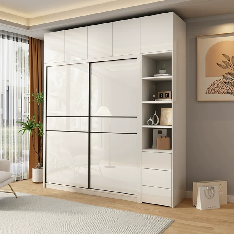 

Solid wood wardrobe home bedroom modern simple combination French retro new 2023 popular wardrobe storage cabinet