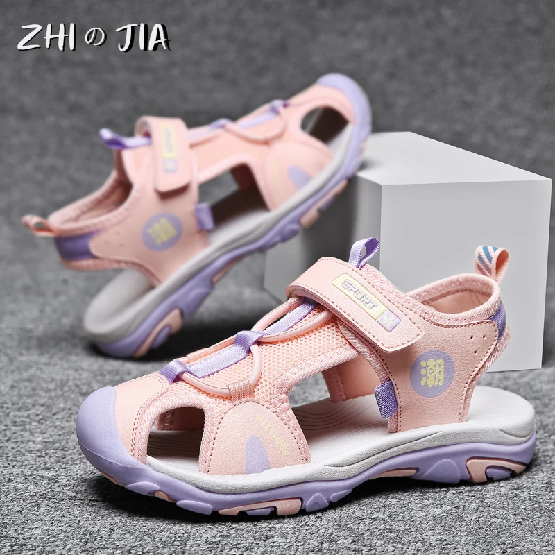 Summer New Children\'s Beach Breathable Sandals Boys Fashion Sports Sandals Girls Pink Sandals Anti slip and Wear Resistant Shoes