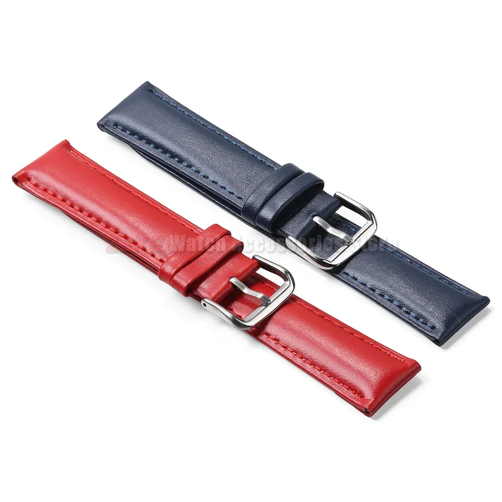 Echtes Kalbsleder-Uhrenarmband 12/13/14/15/16/17/18/19/20/21/22/24mm Universelle Armbänder für Damen Schlankes Armband Zubehör – Detail 6