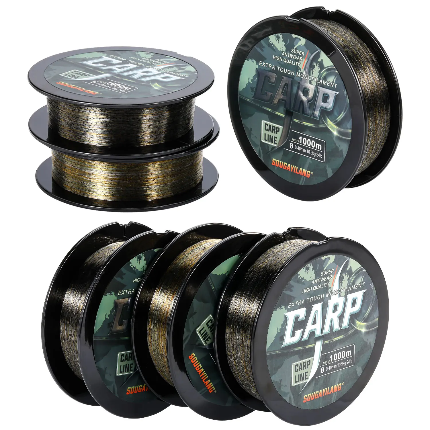 Sougayilang الكارب خيط صنارة الصيد 1000 متر النايلون حيدة خط 14-24lb ماكس سحب خط النايلون القوي لصيد سمك الشبوط #2
