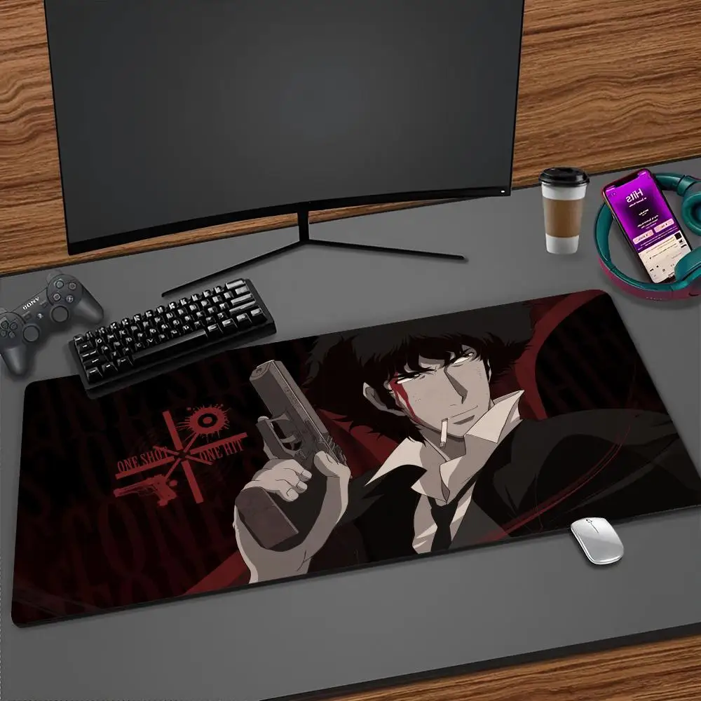 C-Cowboy Bebop Mouse Pad Cartoon Lockedge Large Gaming Pad Computer Gamer Keyboard Mat Desk Mousepad PC Desk Pad