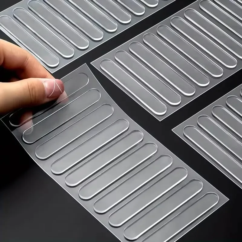 50/10 قطعة شفافة لا أثر حامي ملصق الذاتي لاصق سيليكون المضادة للتصادم ملصق لزوايا الخزانات خلف الباب