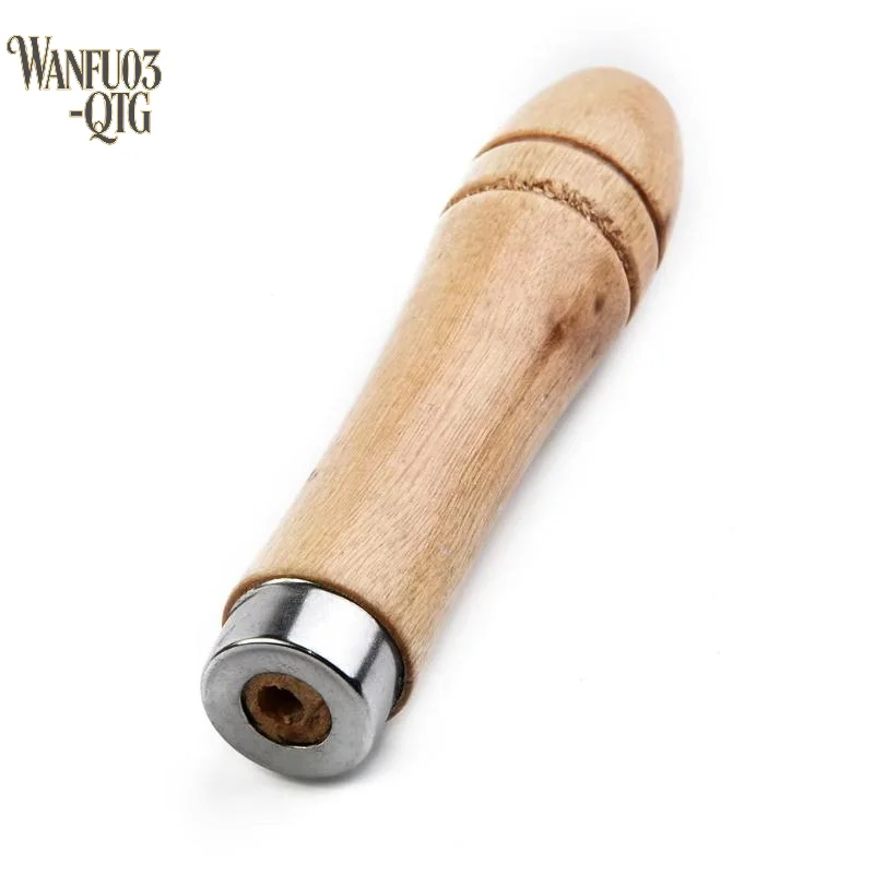 5pcs Wooden File Handle Replacement Strong Metal Collar For File Craft Tool 9cm Wood Rasp Woodworking Polishing Rust-Proof
