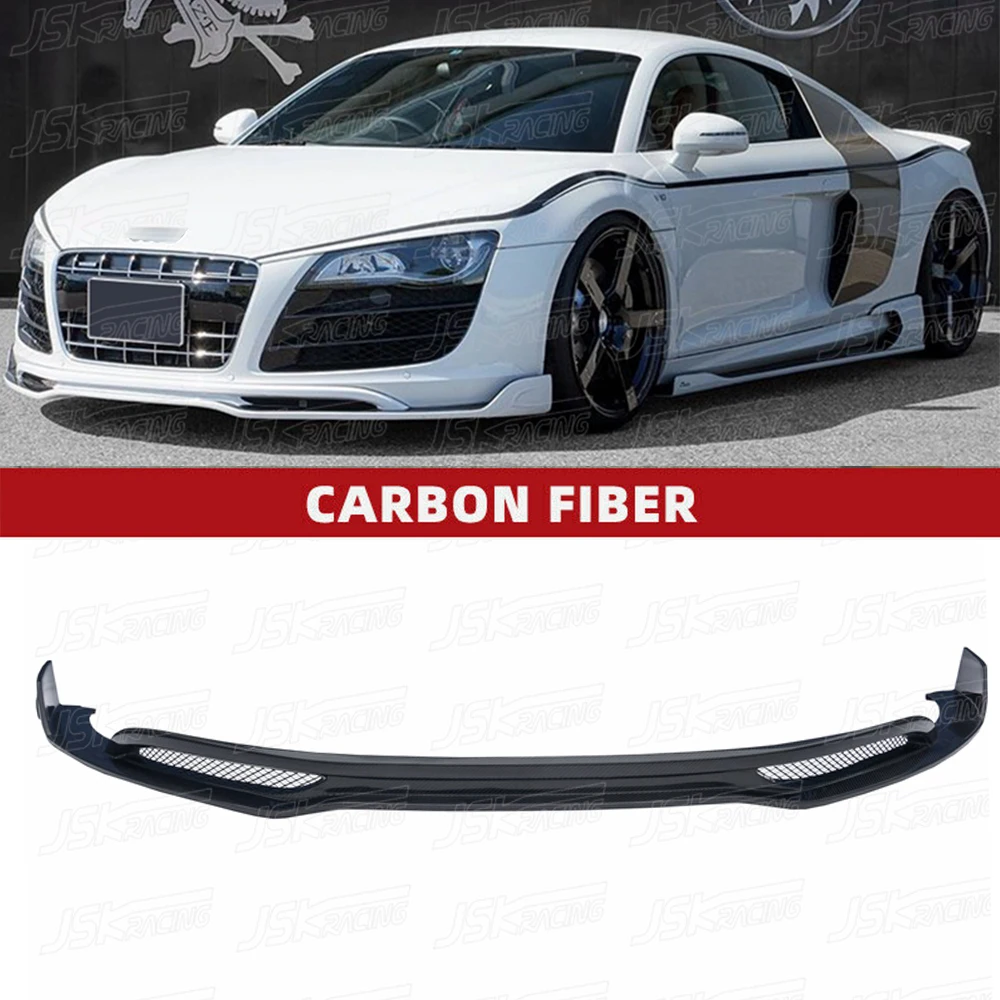 

R Style Carbon Fiber Front Bumper Lip Spoiler Splitters For Audi R8 V8 V10 2008-2015（JSKADR808042）