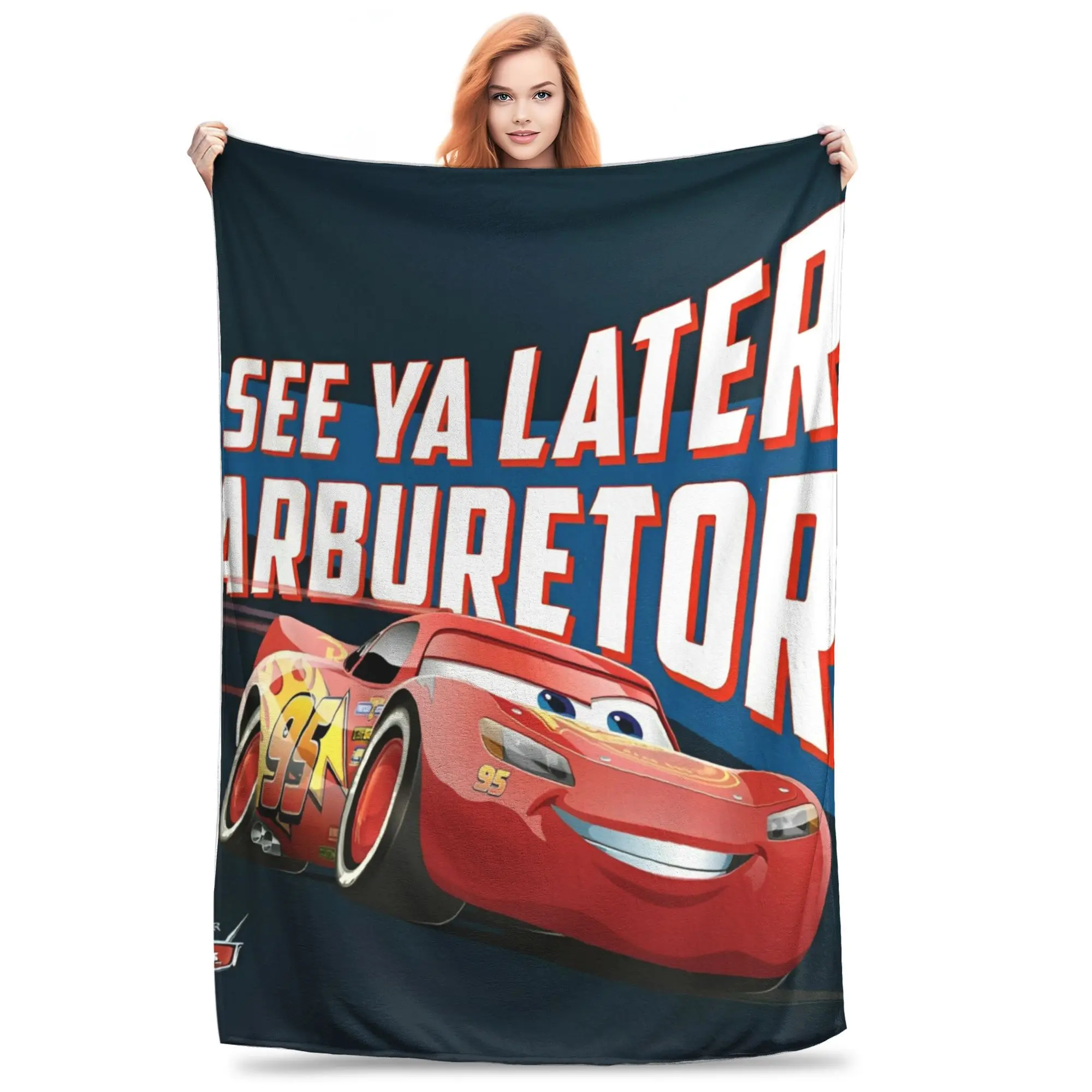 

Одеяло Lightning McQueen Cars Movie, ультра мягкие пледы для дивана, 50x60 дюймов, постельные принадлежности разных размеров, пледы