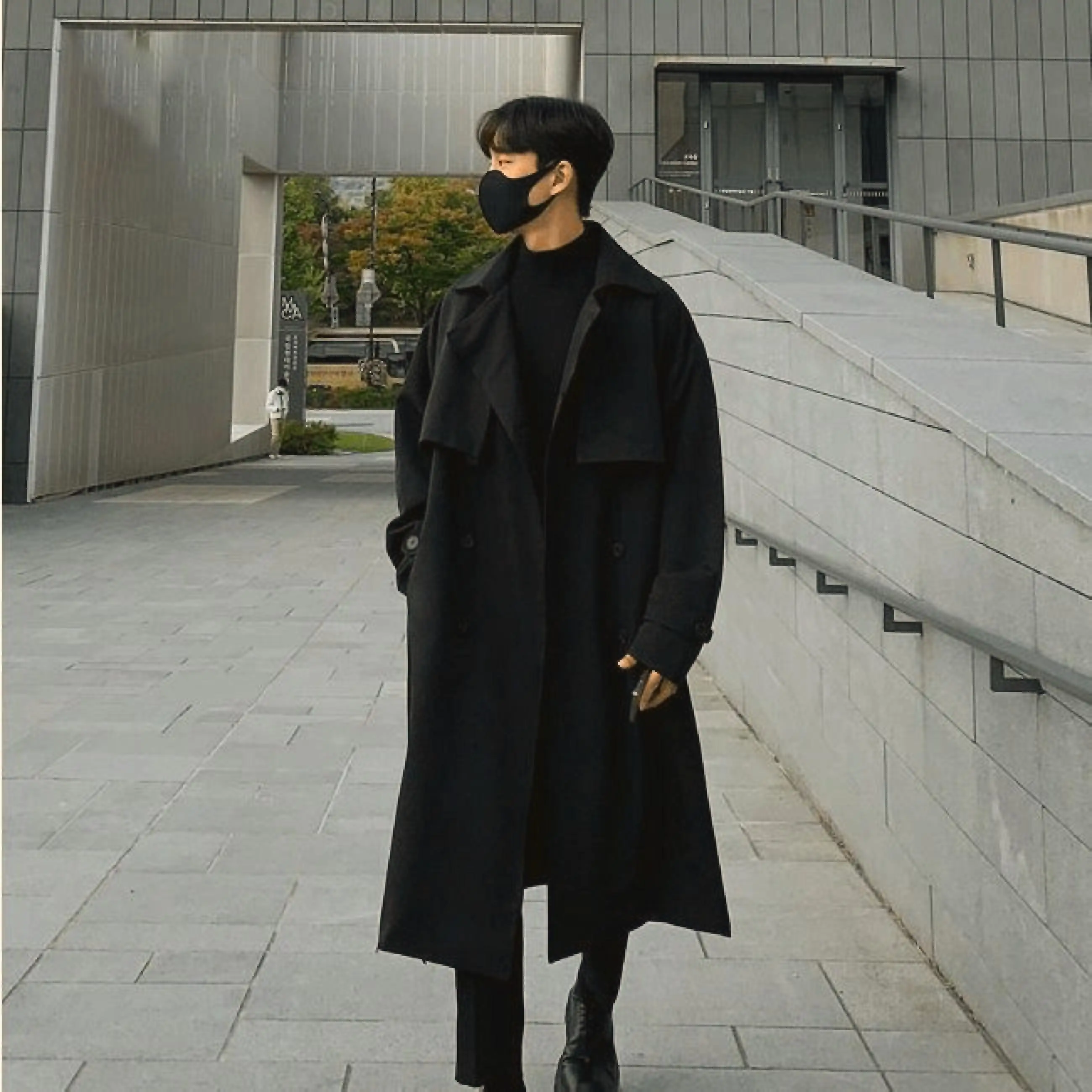 

Мужское короткое пальто из шерстяной смеси, модная верхняя одежда, рабочая одежда, шерстяное пальто в стиле BF