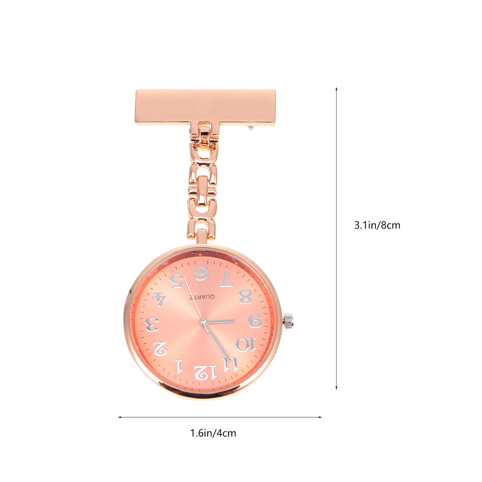 ساعة ممرضة معلقة على شكل قلادة كوارتز ساعة جيب لموظفي العيادة وطبيب المسعف مع تصميم سلسلة مفاتيح مقاومة للماء