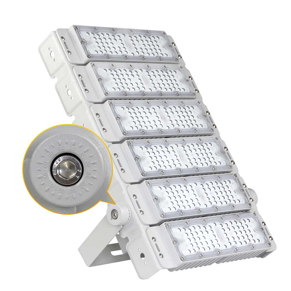 Shenzhen Sport Tennis Court LED Arena Lights 600W Modulat Outdoor Lighting IP65 Aluminum Body AC Power Supply 768 SMD3030 Chips