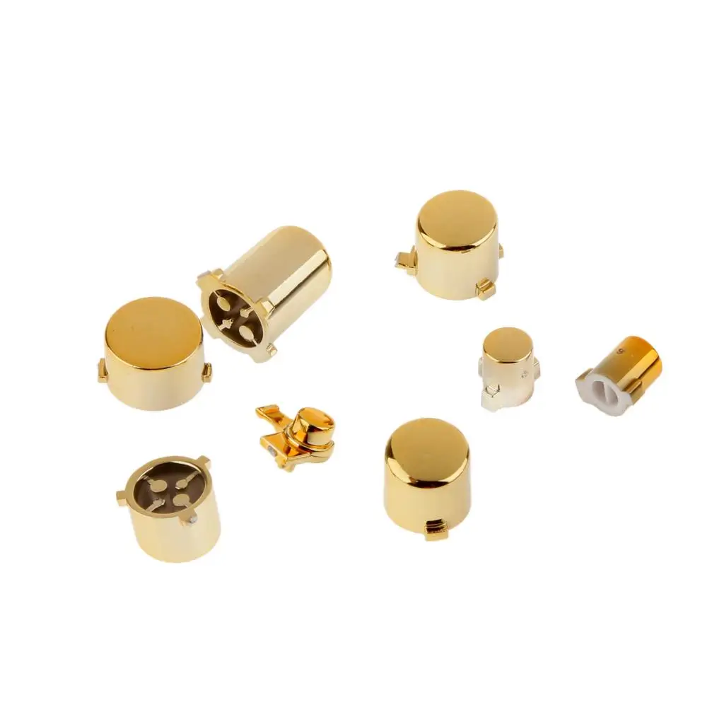 

Комплект для замены кнопки контроллера, пластиковые детали золотого цвета для видеоигр и проектов по ремонту Microsoft One