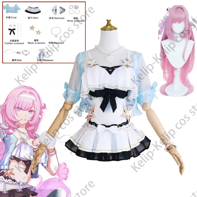 Honkai Impact 3rd Elysia Cosplay Costume Role Play Comic Con Dress Halloween Holiday Party Wigs Costumes Animation Clothing Set