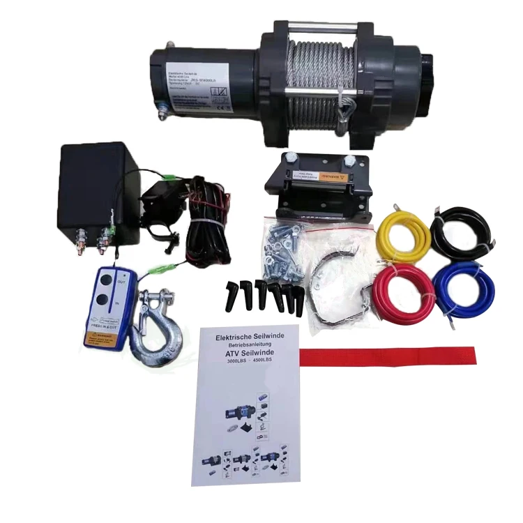 Электрическая лебедка UTV 12 В/24 В GDY-4000 фунтов (D)/GDY-4000 фунтов(S) для квадроциклов и велосипедов, беспроводная лебедка с дистанционным управлением, морские принадлежности