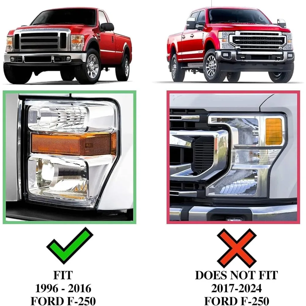 COMNOVA Sostituzione pedana per pedana laterale Nerf Bar per cabina Ford F250 Superduty 99-16 (4 porte a grandezza naturale), gradino da 6 pollici De