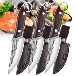 Professional Kitchen Knives Meat Cleaver Knife Hand Forged Stainless Steel Fish Fruit Butcher Boning Kitchen Chef Knife BBQ