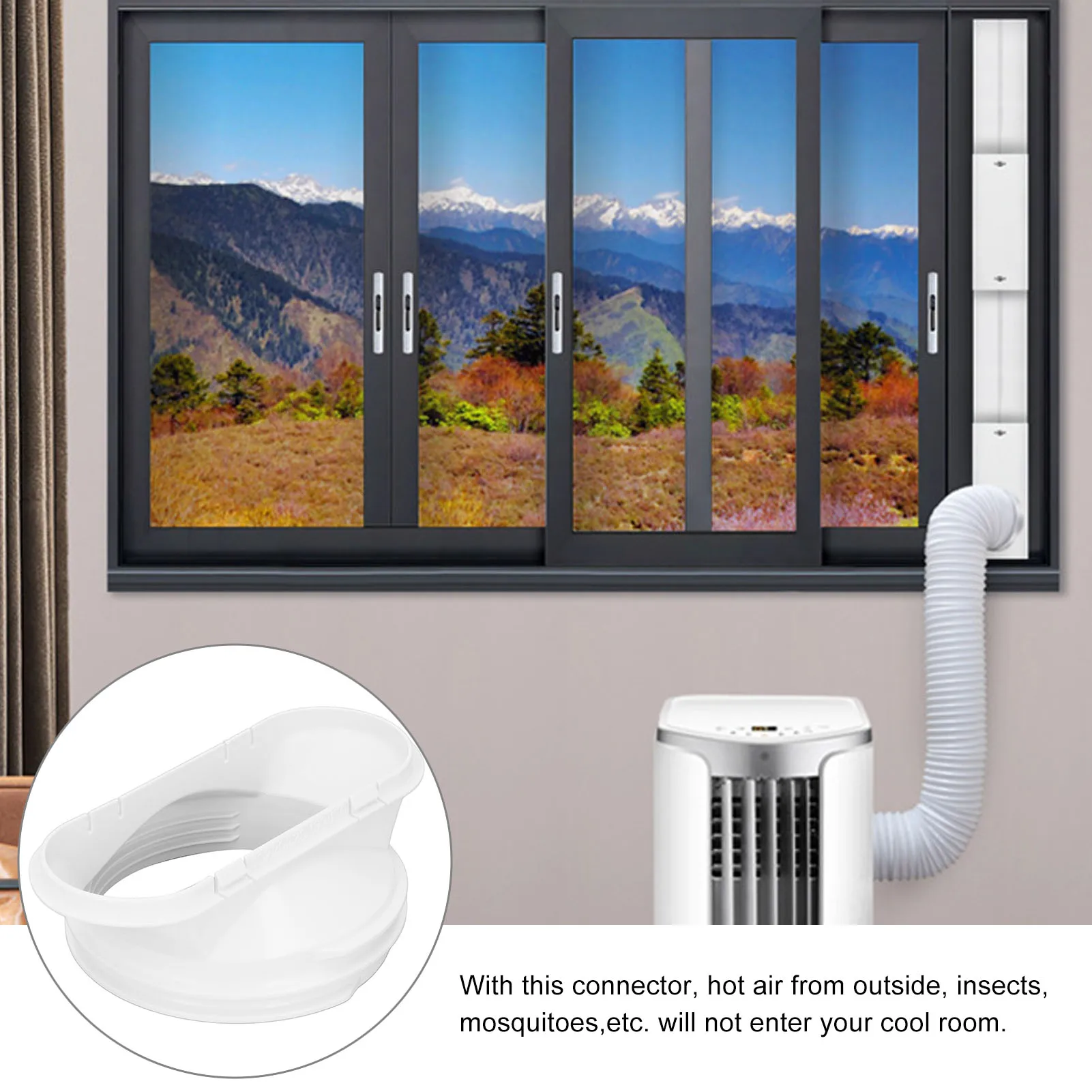 Conditioner Hose Connector  Easy To Install Enhance Cooling 130mm Female Thread Conditioner Window Adapter for Indoor
