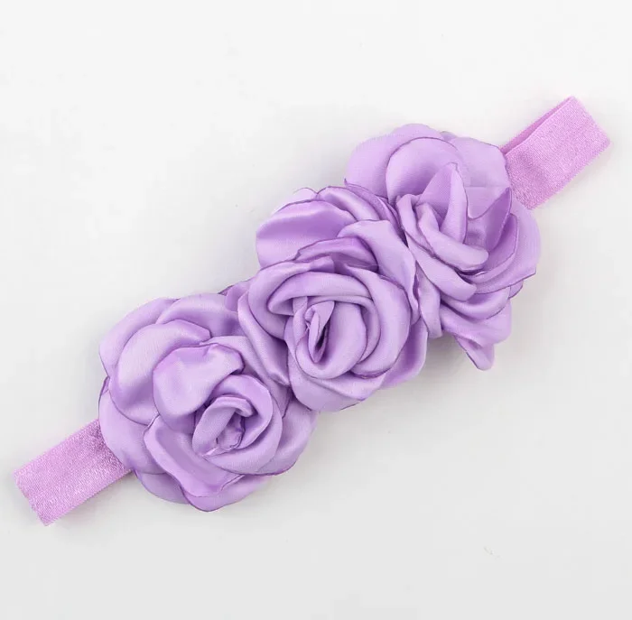 Fashion 1PCS Layered Flower on Elastic Headband Handmade Fabric Flower Kids Headband Cute Baby Girl Hair Accessories