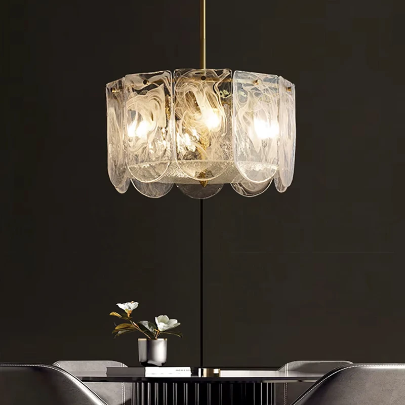 Handmade Cloud Glass LED Pendant Lights Luxury Home Decor Cottage Hanging Lamps for Ceiling Fixture Living Room Vintage Lustres
