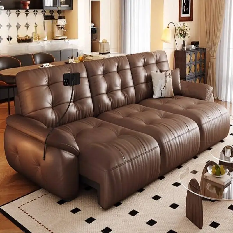 중국산 베이지색 전동 리클라이너 소파 디자인 저렴한 고품질 유럽식 거실 소파 고급 모던 거실용 가구