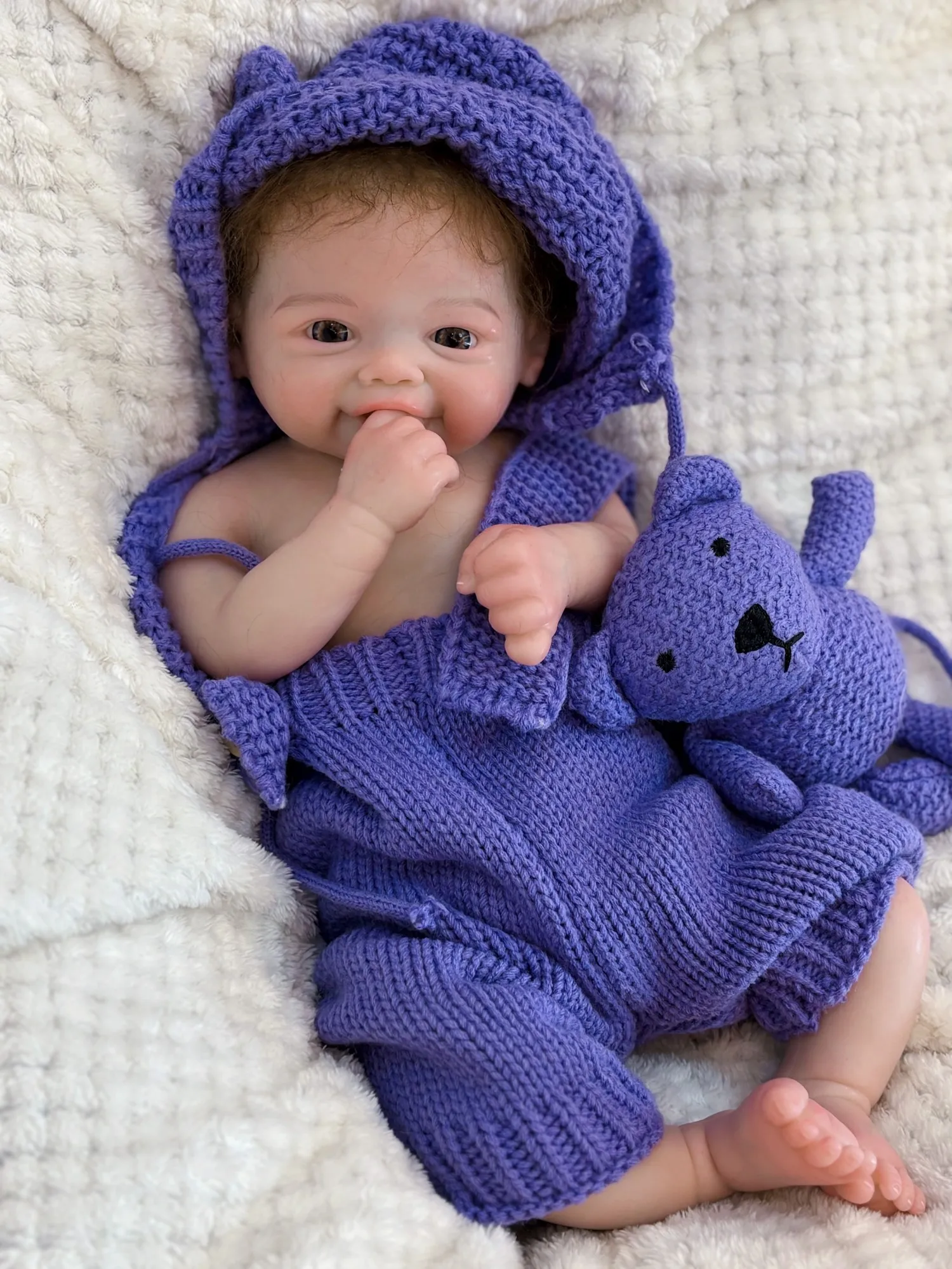 Silicone reborn menina 18 polegada à prova dwaterproof água boca aberta vivienne com cabelo enraizado realista recém-nascido boneca reborn corpo de silicone