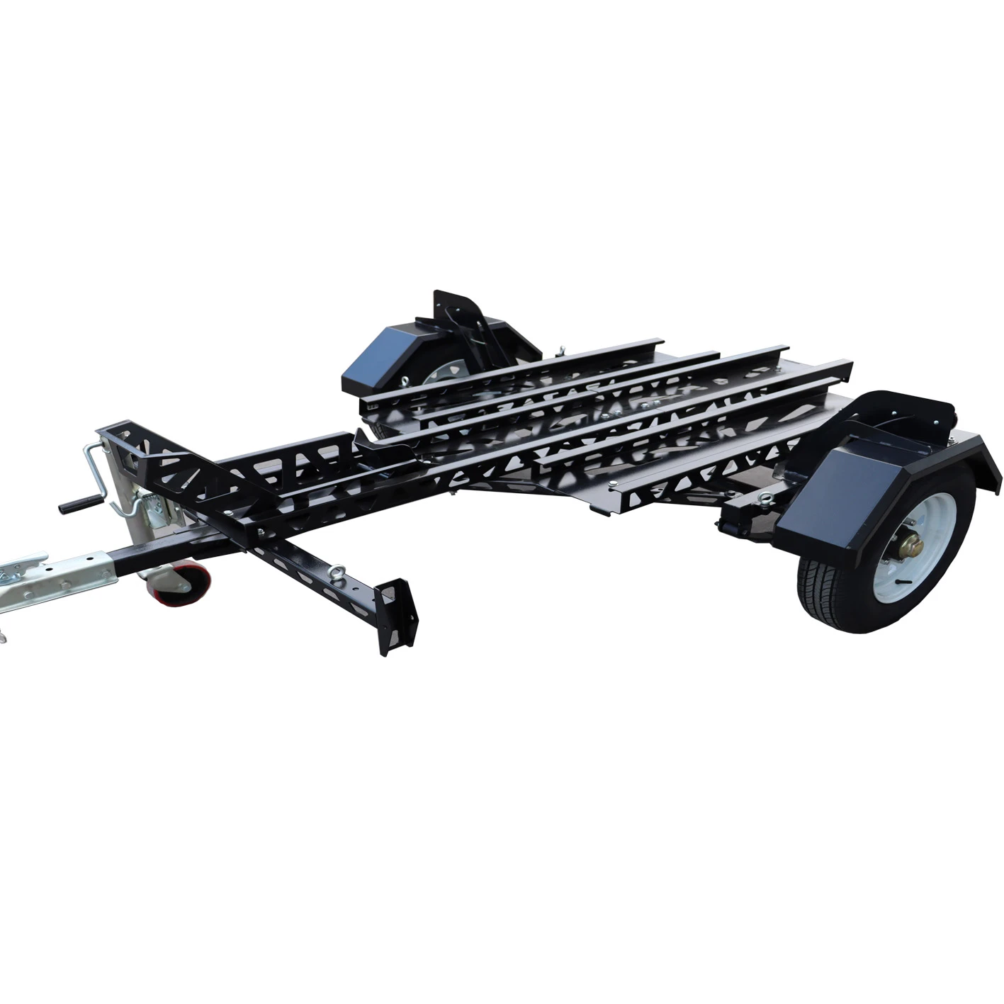 （Factory Direct Sale）Wholesale Small ATV Trailer OEM Customized Steel Motorcycle Trailer Folding Small Motorcycle Trailer