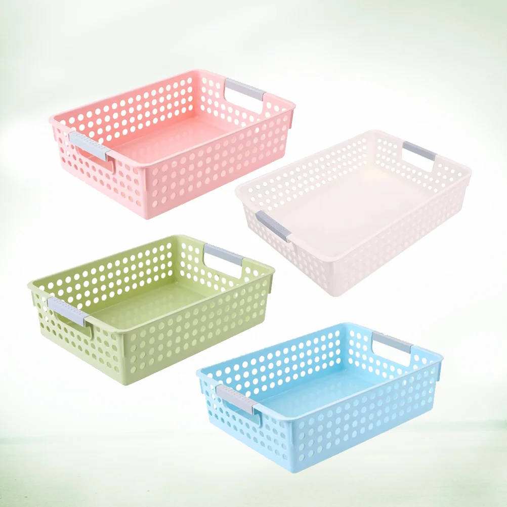 4 Pcs Desktop Storage Basket Paper Organizer Trays Baskets File Kep Office Magazine