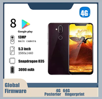 8 Smartphone 4G SmartPhone CPU Qualcomm Snapdragon 835 Battery capacity 3090mAh 13MP Cameraoriginal used phone