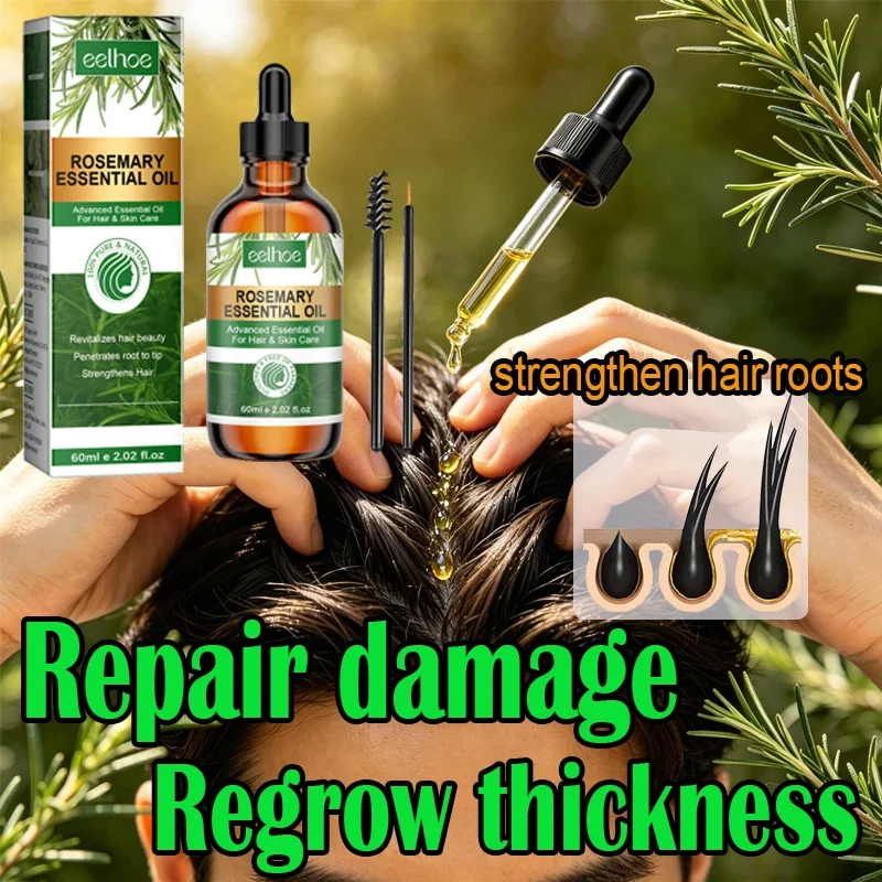 

Rosemary Essential Oil Hair Growth Oils 60ML Pure Natural Hair Essential Oils for Nourish Shiny Hairs Healthy Hair Care