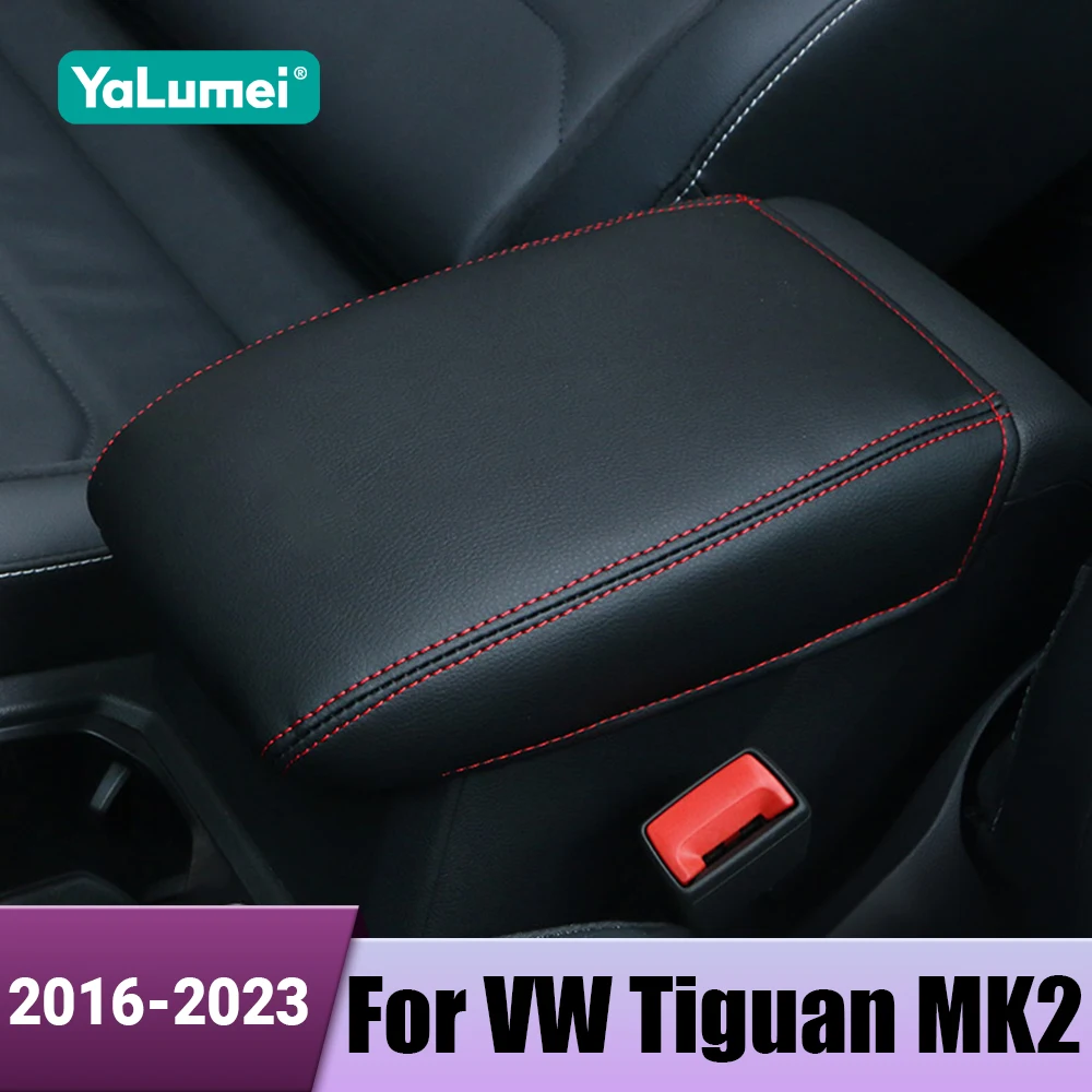 Car Arm Rest Cushion Center Console Protection Cover Armrest Box Pad For Volkswagen VW Tiguan MK2 2016-2018 2019 2020 2021 2022