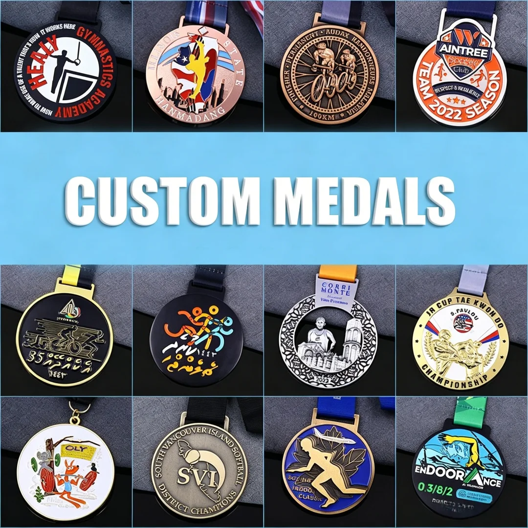 Factory Custom Logo Premium Metal Crafts Creative Design Medal Sports Award with Free Sample