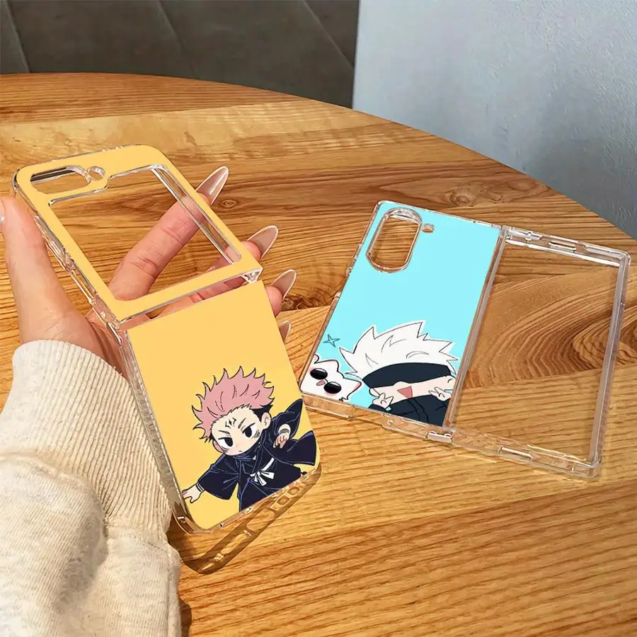Cartoon Jujutsu Kaisen Case for Samsung Galaxy Z Fold 8 Ultra Flip8 ZFold5 Flip5 ZFold3 ZFold4 ZFold6 Flip3 Flip6 ZFold7 Flip4